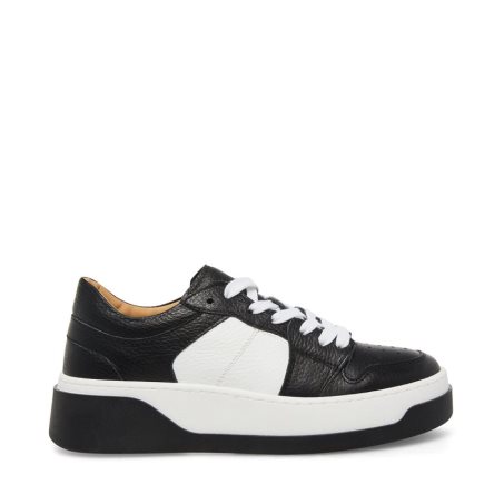 Black / White Steve Madden Joey Women's Sneakers | PH 6934YWH